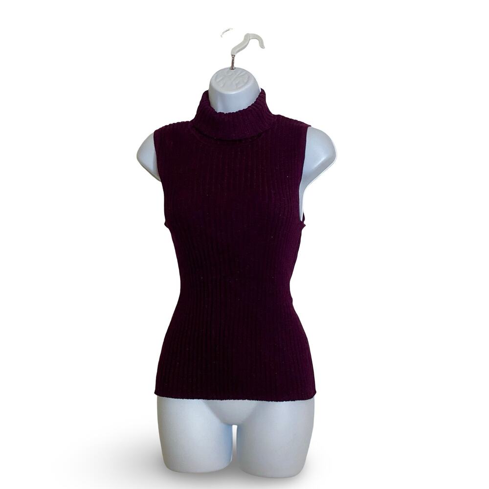 Apostrophe Ribbed Turtleneck Top